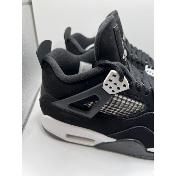 Air Jordan 4 Sneakers Mens Size 9.5 White Thunder Black White - Picture 3 of 12